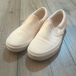 Pink slip on vans in size 7. Barely worn